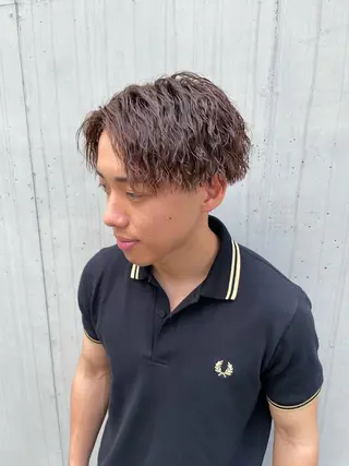 ショート カラー パーマ ヘアアレンジ メンズ 亀井隆汰/メンズ専門 パーマ特化美容師のヘアスタイル