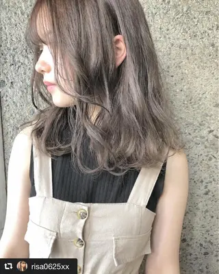 ミディアム カラー ヘアアレンジ GiseL天神カラー 髪質改善/ブリーチのヘアスタイル