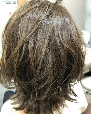 ミディアム カラー hair&eye AMANDAのマツエク・マツパデザイン