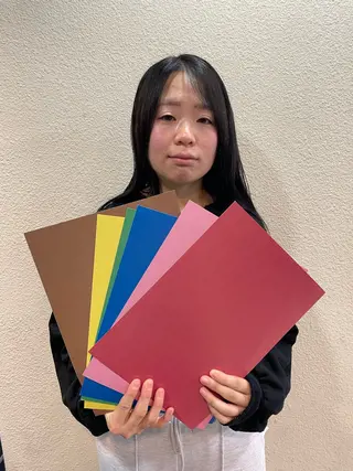 セミロング カラー ハイトーン/レイヤー 似合わせ・ユキノのヘアスタイル