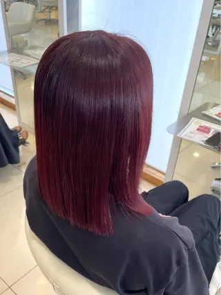 ミディアム カラー 💗透明感カラー💗 にしぞえ ななみのヘアスタイル
