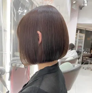 ミディアム カラー パーマ ヒナ/酸性ストレート ・艶カラー🌿のヘアスタイル