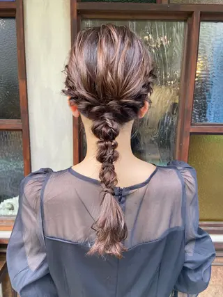 セミロング 綾/ベージュカラー /パーマ🩰のヘアスタイル