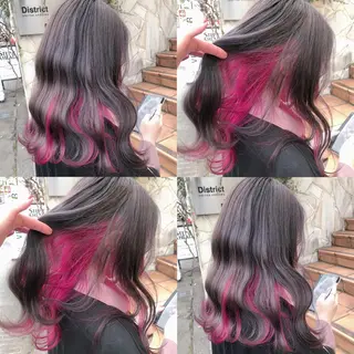 ロング カラー ヘアアレンジ メンズ キッズ 💟Chloe原宿店 🩶ハイトーンのヘアスタイル
