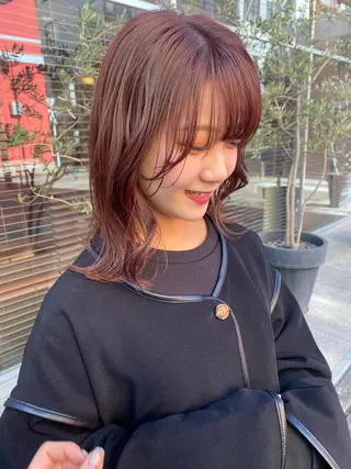 セミロング カラー ヘアアレンジ 溝口 ひなこのマツエク・マツパデザイン
