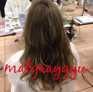 セミロング ロング カラー パーマ _WHITE高槻店 yusukeのヘアスタイル