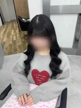 ロング カラー ヘアアレンジ メンズ 羽エク指名No1✨️ シールエク🌙しぇるのヘアスタイル