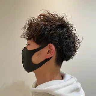 パーマ メンズ 韓国風🌷✨ 守屋紗希のヘアスタイル