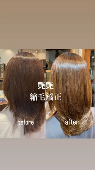 セミロング パーマ 🪻二宮俊カットモデ ル縮毛矯正募集🪻のヘアスタイル