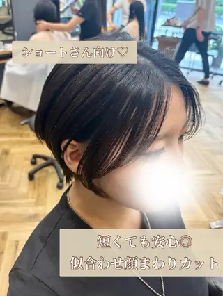 ショート 鎌取/透明感カラー /ボブ/顔まわりのヘアスタイル