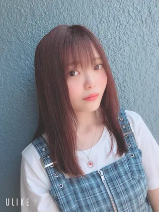 ミディアム カラー デザインカラー✨新倉 佑奈のヘアスタイル