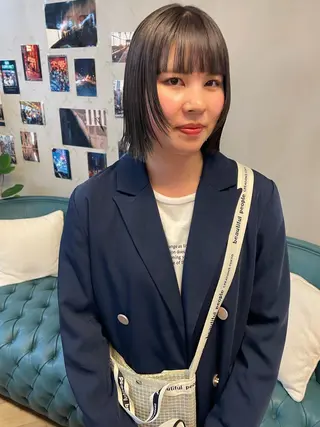 ミディアム カラー パーマ ヘアアレンジ メンズ キッズ ネイル マツエク・マツパ アイブロウ tatsumi/ボブ ウルフ/レイヤーのヘアスタイル