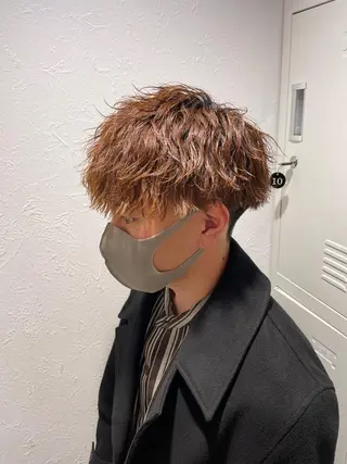 ショート カラー パーマ ヘアアレンジ メンズ キッズ ネイル マツエク・マツパ スパイキー/フェザー /波巻き/かいとのヘアスタイル