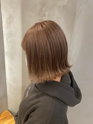 ミディアム カラー ヘアアレンジ 顔周りカット・相談 レイヤーも◎しずくのヘアスタイル