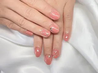 ネイル 23時まで❤︎韓国、 ワンホンネイルのネイルデザイン