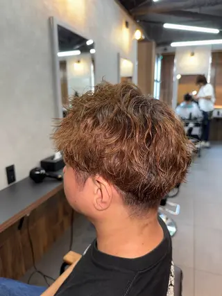 ショート カラー パーマ メンズ 増山 諒 【メンズ専門美容師】のヘアスタイル