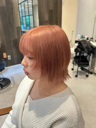 ショート カラー 縮毛矯正/カット/ 韓国ヘア/蛯原🍤のヘアスタイル