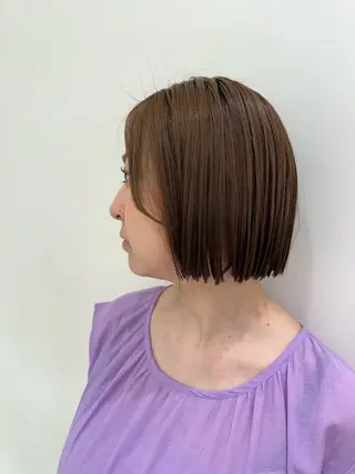 ショート カラー ヘアアレンジ タイトボブ個性派カラ ーAKANEのヘアスタイル