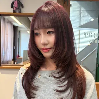 ロング カラー EIGHT/ satone🩵のヘアスタイル