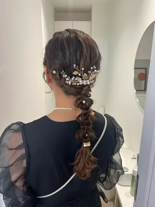 ヘアアレンジ アレンジ/ブラウン カラー HARU🕯のヘアスタイル