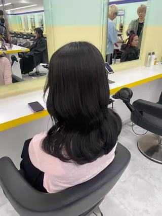 ミディアム カラー パーマ ヘアアレンジ メンズ キッズ 💖横浜ブリーチなし 💖MIHOのヘアスタイル