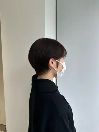 ショート 透明感モテ艶髪カラー Gallicaイリサのヘアスタイル