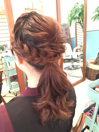 ショート ミディアム セミロング ロング ヘアアレンジ 早朝✨ヘアセット 着付け/清水玲歌のヘアスタイル