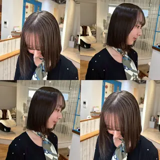 ショート カラー RINNO🌷透明感 カラー/縮毛矯正のヘアスタイル