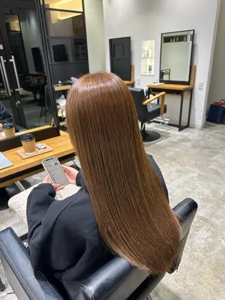 ロング カラー 猪股 稜斗のヘアスタイル