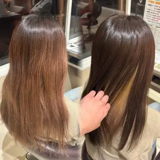 ロング カラー Earth 土気🧸🫧亀田ゆらのヘアスタイル