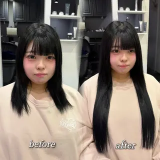 ロング カラー 🦋REISA🦋 エクステ×ハイトーンのヘアスタイル