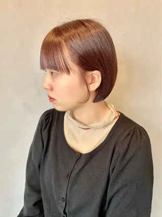 ショート ボブ/透明感カラー 長岡/三浦めい🌟のヘアスタイル