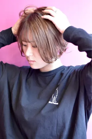 ショート カラー ✨髪質改善縮毛矯正✨ 宇田川修平のヘアスタイル