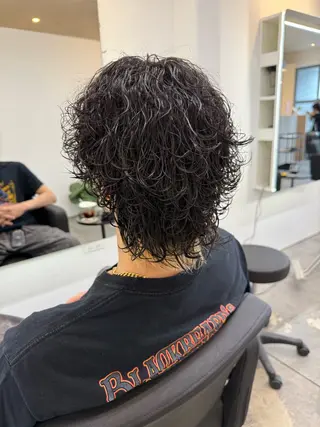ミディアム 古賀 雄大のヘアスタイル