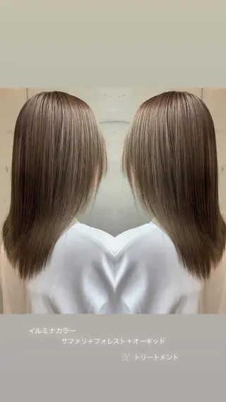 ミディアム カラー ✨縮毛矯正/髪質改善 錦糸町/松坂拓馬のヘアスタイル