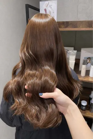 ロング Blue 髪質改善 💎松藤 莉奈のヘアスタイル