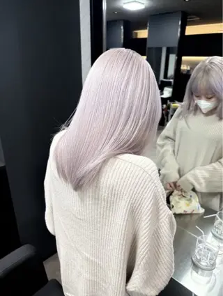 セミロング カラー 【美髪ハイトーン】 髪質改善/大和🎀のヘアスタイル