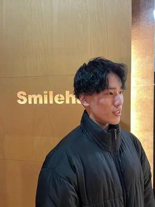 ミディアム パーマ メンズ 榎本 和真のヘアスタイル