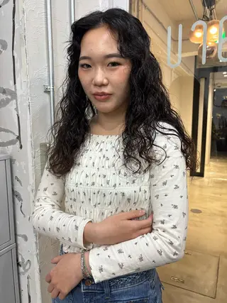 ロング カラー saru所属・大西 柚羽のヘアスタイル