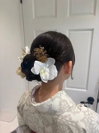 ロング ヘアアレンジ Wカラーヘアアレンジ さあやのヘアスタイル