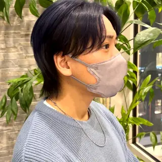 メンズ 大阪ウルフカット 🐺デザインカラーのヘアスタイル