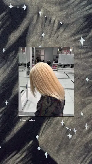 セミロング カラー 甲斐 文彩のヘアスタイル