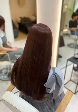 ロング カラー パーマ 艶髪・透明感カラー・ 韓国ヘア・Yuriのヘアスタイル