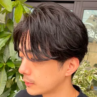 ミディアム パーマ ヘアアレンジ メンズ fifth 石川 凪のヘアスタイル