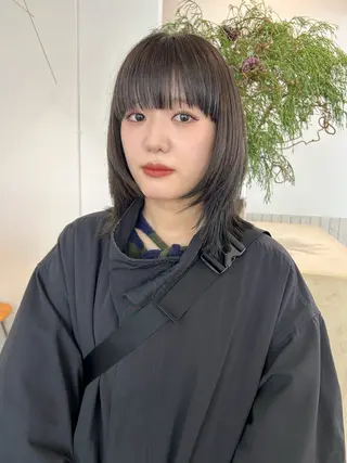 ミディアム カラー 原 瑞希のヘアスタイル