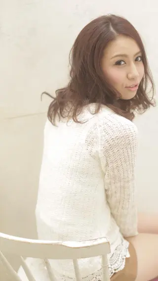 セミロング 酸性ストレート 髪質改善のヘアスタイル