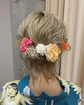 ミディアム ヘアアレンジ サソウ ユリエ🥥のヘアスタイル