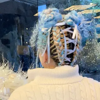 ミディアム 髪に魔法をかける🪄 💖💫編み込みヘアのヘアスタイル