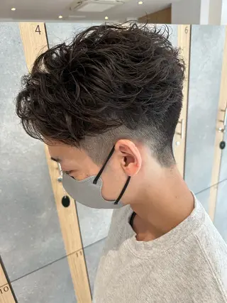 ショート パーマ メンズ 💈メンズ特化 美容師サキ💈のヘアスタイル
