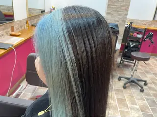 ロング カラー ヘアカラー&縮毛矯正 STAR☆RIVERのヘアスタイル